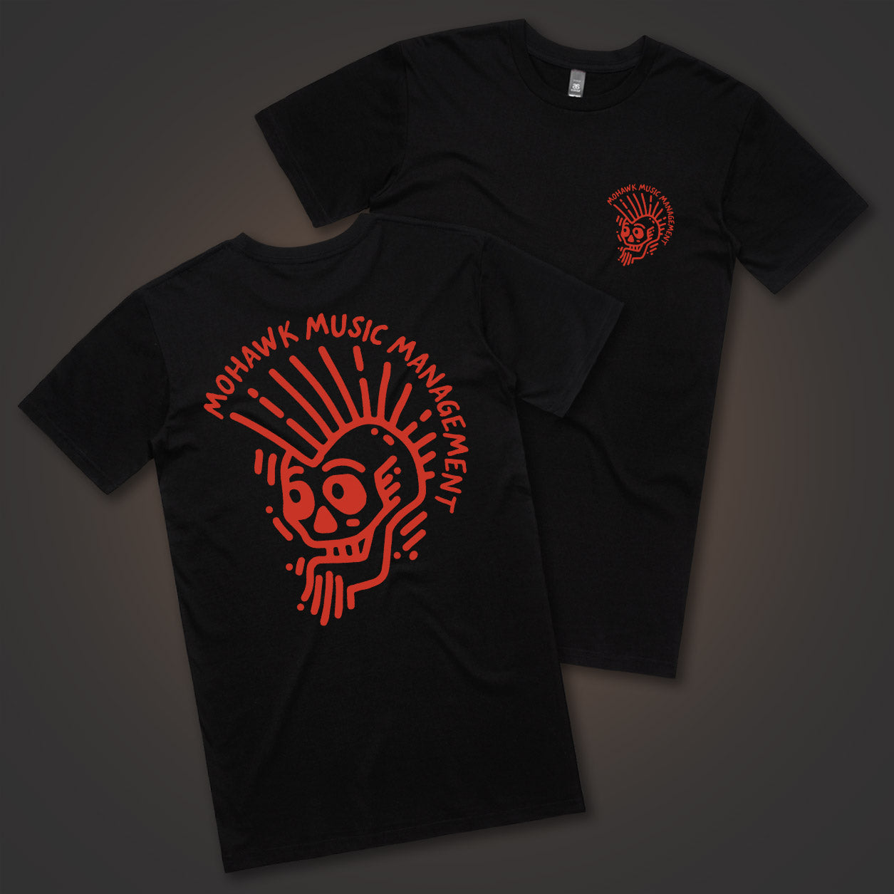 Mohawk Music Management Tee - Red Logo