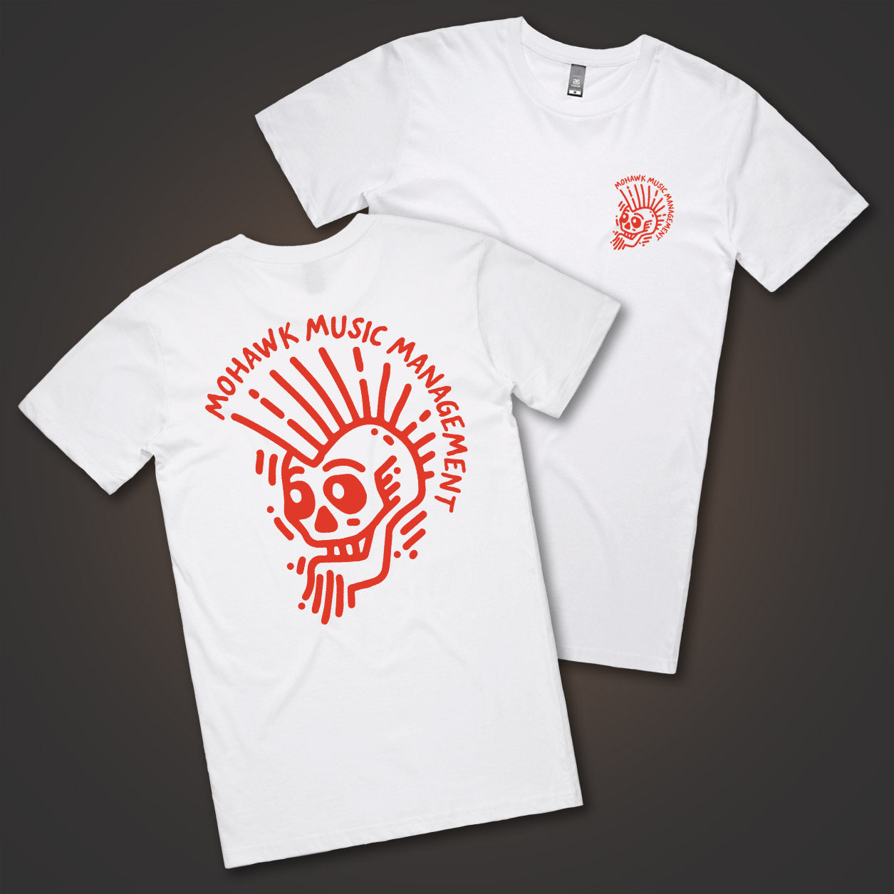 Mohawk Music Management Tee - Red Logo